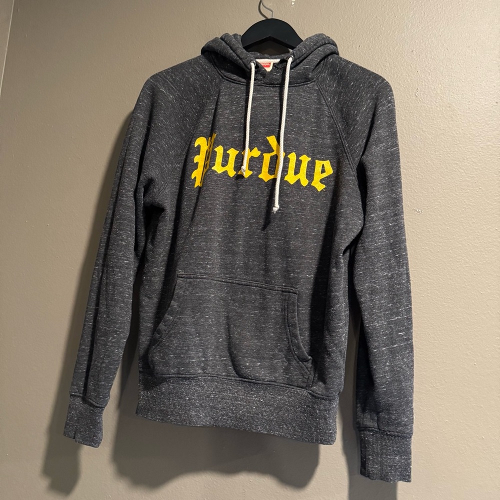 HOMAGE Gray and Yellow Sweatshirt Hoodie